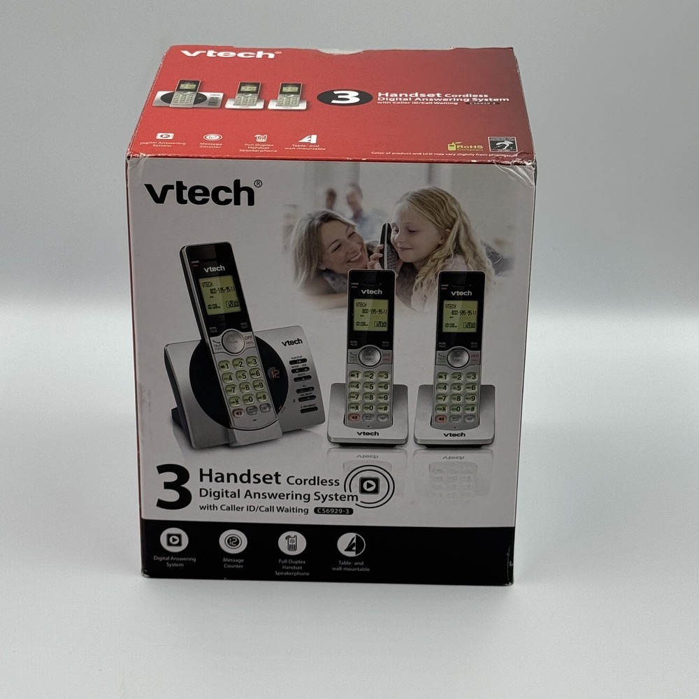 Vtech CS6629-3 Cordless Digital Answering System Caller ID/Call Waiting NEW